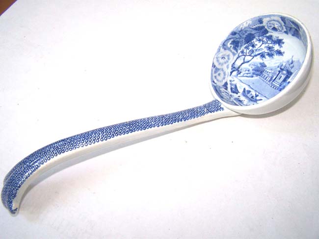 A Fine Staffordshire 'Russian Palace' Pattern Serving Ladle circa 1820